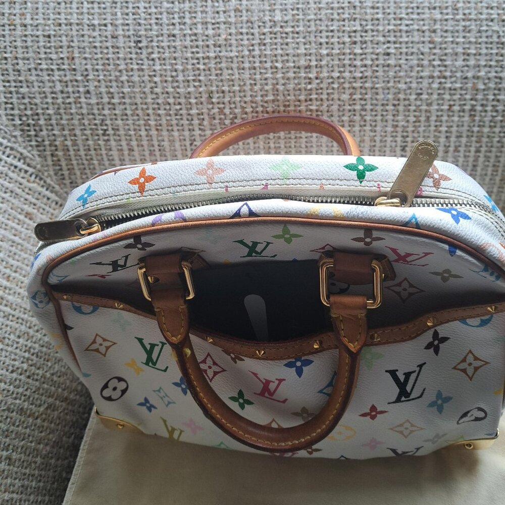Auth Louis Vuitton Monogram Multicolor Trouville Bag With Dustbag